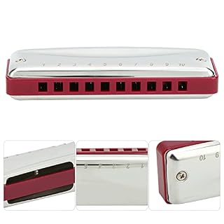 Bb Key Harmonica, Blues Harmonica 10 Trous Bb Key C Harmonica Pratique Instrument à Vent Kits de Modèles ABS Instrument… - Les Beatles, Paul McCartney, John Lennon, RIngo Starr, George Harrison Bb Key Harmonica, Blues Harmonica 10 Trous Bb Key C Harmonica Pratique Instrument à Vent Kits de Modèles ABS Instrument… – Image 6