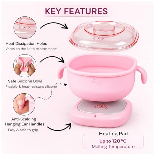 Image of Hair Removal Wax Kit Wax Heater Machine Roll on Hair Removal Wax Kit Wax Heater machine,Refill Cartridge Strips With Wipes Waxing kit for Women Waxkit (wax Roller Heater Machine Combo) (18)