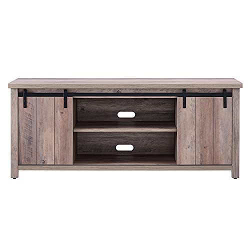 Deacon Rectangular Tv Stand For Tv's Up To 65" In Gray Oak #TOP6
