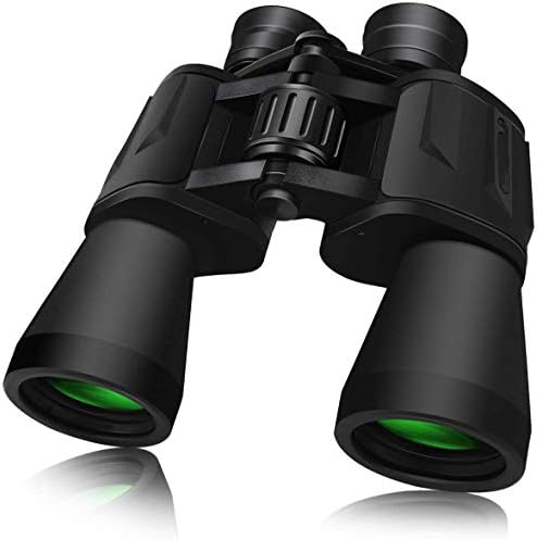 VFUNIX 10 x 50 Powerful Binoculars for Adults Durable Full-Size Clear Binoculars for Bird Watching Travel Sightseeing Hunting Wildlife Watching Outdoor Sports Games and Concerts (BI001)