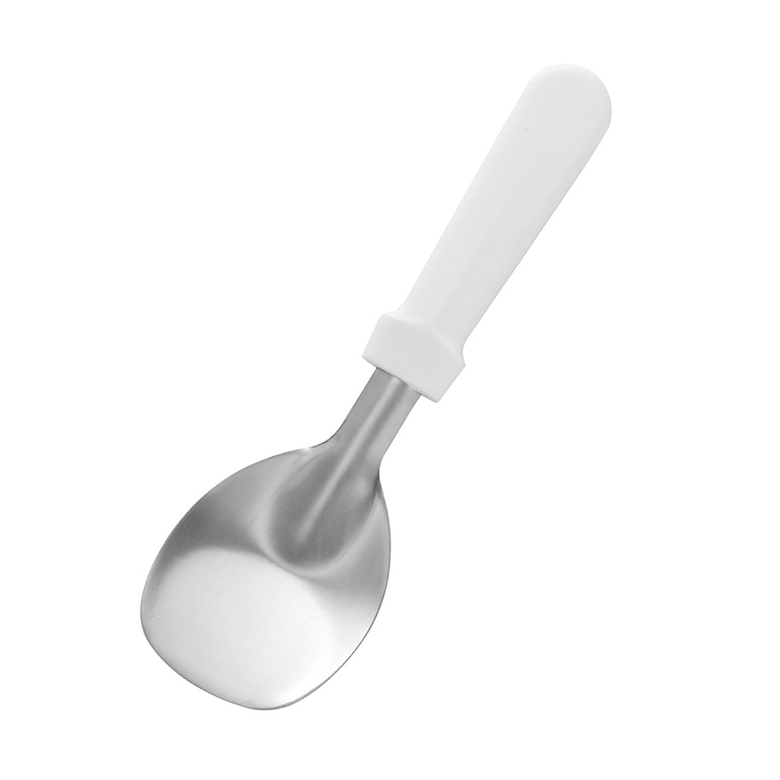 Kelisdi White Luxurious Stainless Steel Ice Cream Scoops Ergonomic Handle Digging Scoops For Easily Scooping And Easy Cleaning Stainless Steel Ice Cream Dispenser