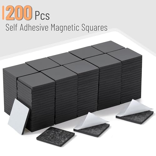 Image of Mr. Pen- Self Adhesive Magnet Square, 200 pcs, Flexible and Extra Thin | 0.8 inchx0.8 inch, Magnetic Square with Adhesive Backing, Perfect for Crafts, DIY Projects & Decorative Magnet