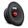 DS18 PRO-GM6.4B Loudspeaker - 6.5", Midrange, Red Aluminum Bullet, 480W Max, 140W RMS, 4 Ohms - Premium Quality Audio Door Speakers for Car or Truck Stereo Sound System (1 Speaker)