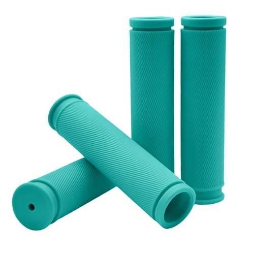 TIKBRO Bike Handlebar Grips 2 Pairs Comfortable Anti-Slip Rubber Mountain Bicycle Handle Grips for MTB BMX