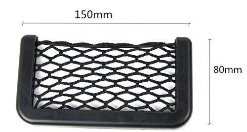 Image of Universal Car Seat Side Storage Net Pocket, Elastic Mesh Phone Holder, Accessories for Mobile Phone, Wallet, Keys, Sunglasses Automobiles, Pocket Organizer String (Black, 1 Pcs)