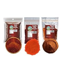 Chile Powder Trio. Ancho, Chipotle, and Guajillo Powder. 3 pack 12 oz Total.