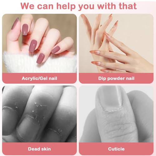 Portable Electric Nail Drills,Professional Nail Drill File Kit for Acrylic,Manicure and Pedicure Sets for Grinding,polishing and Trimming,Rechargeable Pedestal Nail Polisher. White