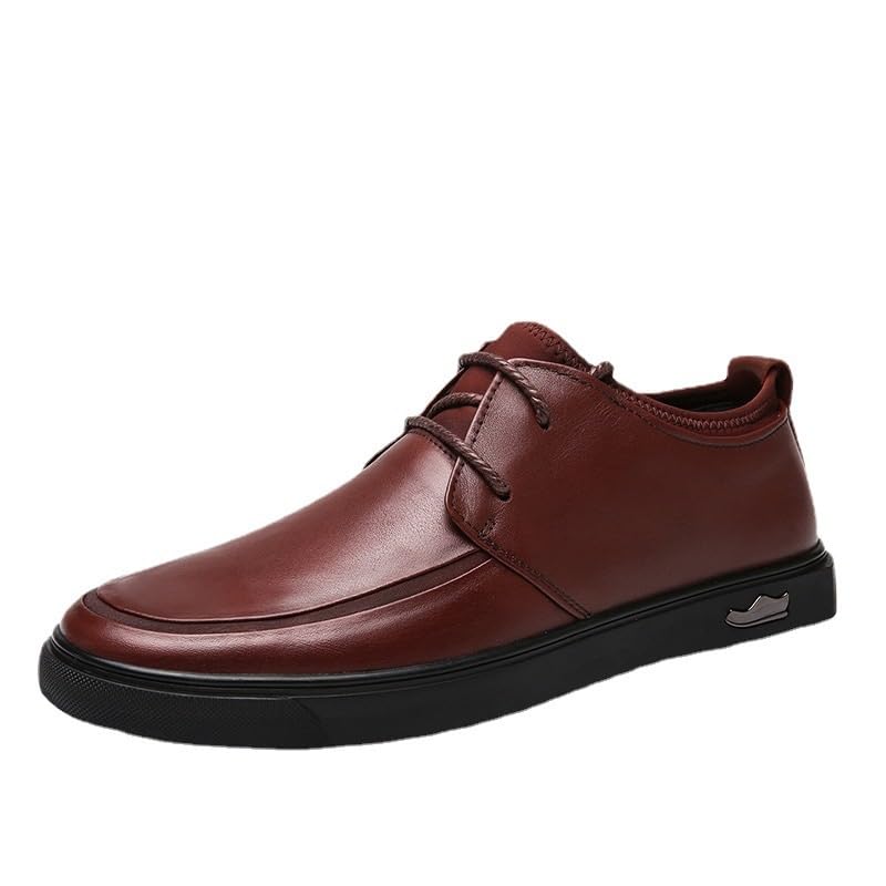 Men's Leather Dress Shoes Casual Business Office Wear Fashion Lace-Up Sneakers