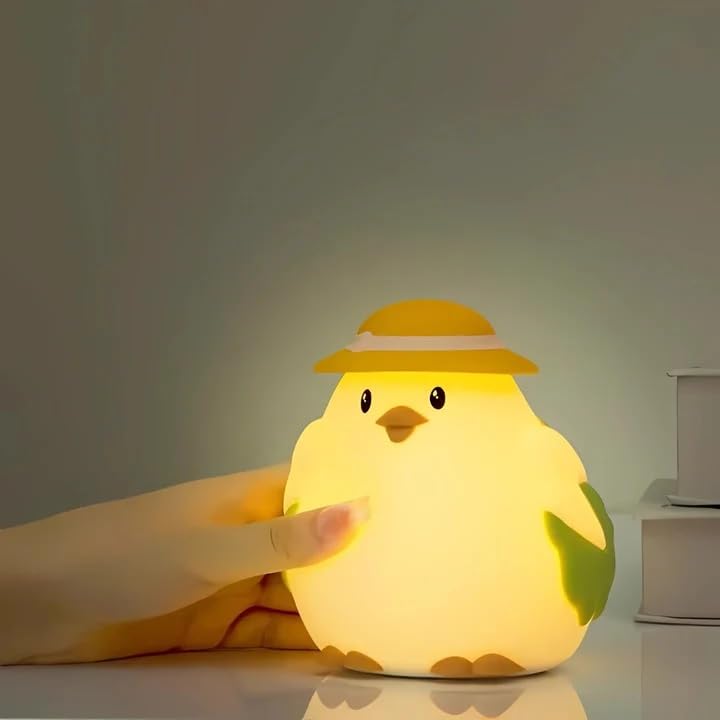 Image of Desidiya Chicken Rechargeable Silicone Night Lamp - Farm Animal Lamp, Kids Night Light, Nursery Decor, Birthday Gift, Silicone LED Light