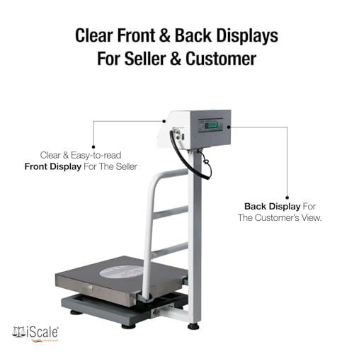 Image of iScale ISP-50S Digital Platform Weighing Scale 350x350mm Stailness Steel | 50kg Capacity, 5g Accuracy | Govt Approved as per OIML Standards Digital Weight Machine for Shop, Warehouse, Industrial Use