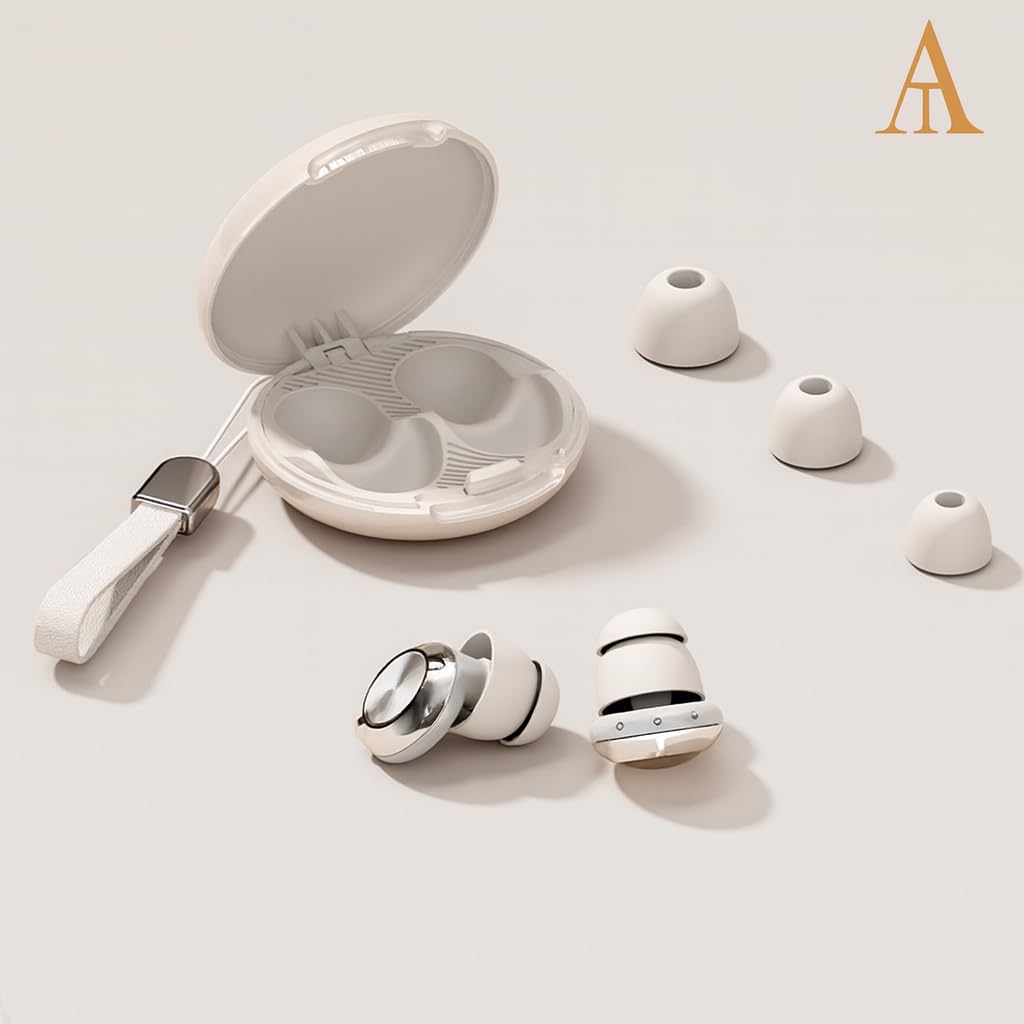 A.T High-Fidelity Ear Plugs, Noise Reduction for Concerts Festivals, Sports, Nightlife (White), Universal Fit - Image 2