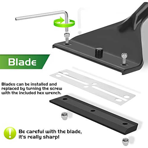 Image of 24.5'' Professional Algae Scraper, Aquarium Blade Cleaner with 10 Pcs Replaceable Blades Stubborn Algae, Suitable for Water Tank Size Above 30 Gallons