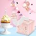 Chiisong Birthday Money Box for Cash Gift Money Pull Box for Cash Gift Box with Pull out Card 100 Transparent Bags Fun DIY Explosion for Adult Kids New Year(Pink Balloon)