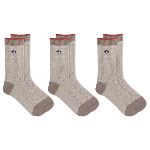 Image of Sperry Women's Soft Boyfriend Boot Crew Socks - 1 Pair Pack - Soft Acrylic Socks for Sneakers, Boots, Lounge