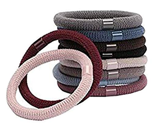 10PCS Random Color Nylon Elastic Thick Large Ponytail Holder Stretch Hair Tie Hair Rope Hair Band Hair Rope