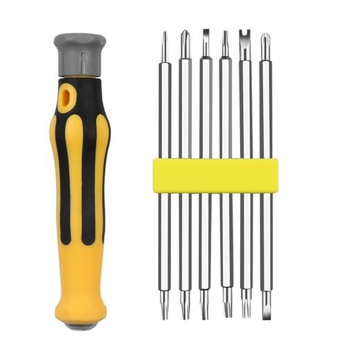 Naqqios Jeu De Tournevis Portable-6 en 1ss Ensemble D'outils Multi Tournevis, Setss De Pilote Avec Poignée De Avec Cape Croix En Croix Magnétique En Forme De Prune Président