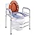 Deewow Raised Toilet Seat with Handles, Toilet Seat Riser for Seniors with Adjustable Height, up to 400lbs, Raised Toilet Seat for Elderly, Pregnant and Handicap, Fit Any Toilet, FSA/HAS Eligible