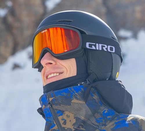 Image of Giro Roam Ski Goggles - Snowboard Goggles for Men, Women & Youth - Black Wordmark Strap with Amber Scarlet /Yellow Lenses