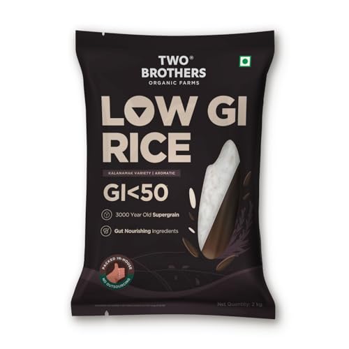 Image of Two Brothers Organic Farms Kalanamak Rice 2KG | Low GI, Diabetic-Friendly Native Rice | Rich in Iron & Zinc | Gut Nourishing, Perfect for Pulao, Biryani & Curries