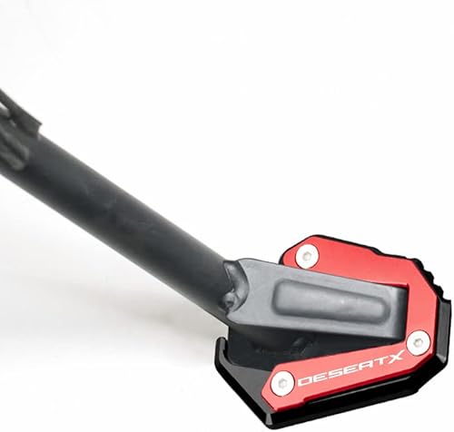 Vista 2 de Modeer Para Desert X 2022-2023 Placa de extensión de soporte CNC de motocicleta Soporte lateral Desertx Desert-X Accesorios (negro-rojo)