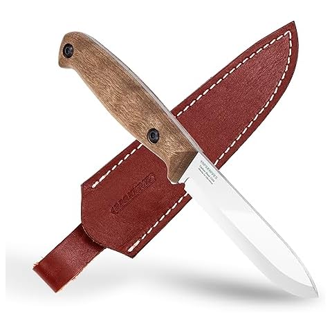 BPS Knives BS1FT CSH - Full-Tang Fixed-Blade Knife - Sharp Carbon Steel Bushcraft Knife With Sheath - Survival Compact Knife - Outdoor Knife - Tactical Camp Knife Cover