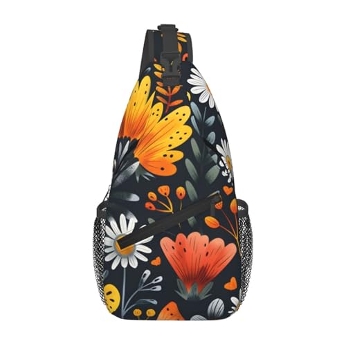 Morrales cruzados unisex con patrón flor mariposa