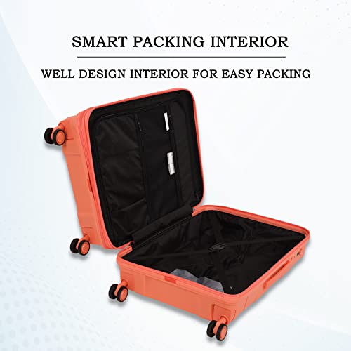 Image of it luggage Momentous Fusion Coral Medium-24 inches Expandable Polypropylene Hardsided with TSA Lock & Wet Pouch Inside 8 Wheel Trolley Bag