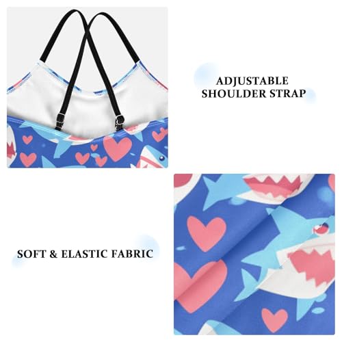 Sharks Camouflage Kids Girls 1 Piece Swim Suit Beach Swimming Suits Adjustable Strap Quick Dry3