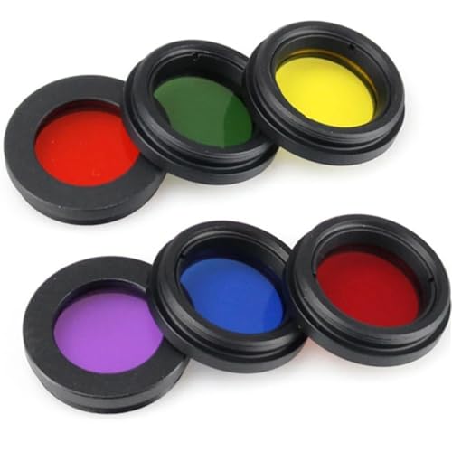 Filtro M28.6 de 1,25 pulgadas para telescopio astronómico con caja de plástico juego de colores 4