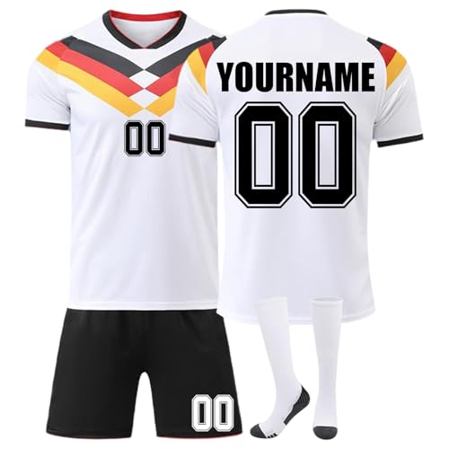 Mundial 2026 Camiseta de Fútbol Personalizadas Nombre Número para Hombres y Niño, Casa/Visitante Equipación Fútbol con Conjunto Top Pantalón Corto y Calcetines Regalo de Futbol