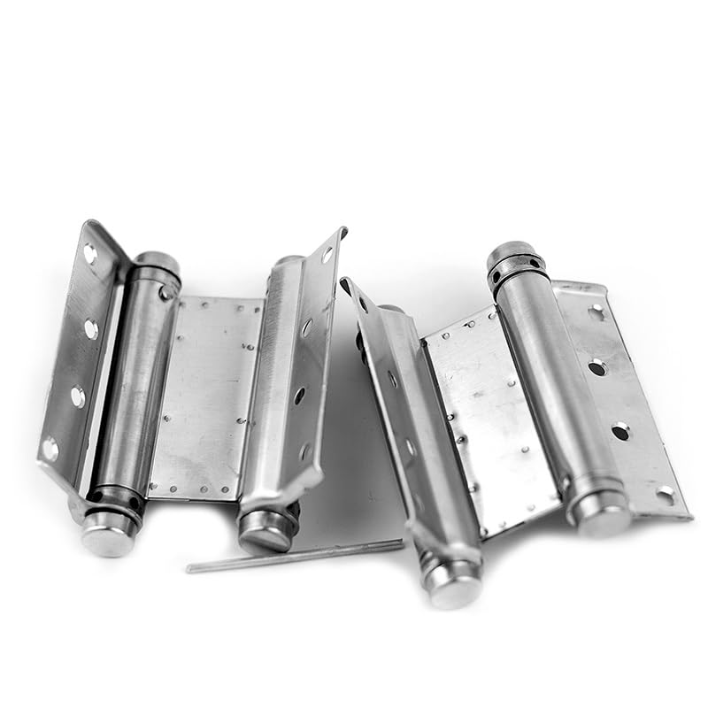Bisagras de resorte de doble acción de 3 a 5 pulgadas for puerta, de acero inoxidable, for muebles de cafetería y estilo occidental. Bisagra plegable(4 pulgadas)