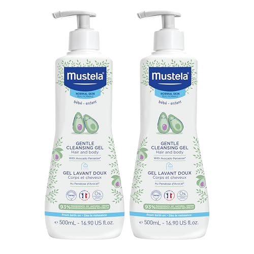 Image of Mustela Baby Gentle Cleansing Gel - Baby Hair & Body Wash - with Natural Avocado fortified with Vitamin B5 - Biodegradable Formula & Tear-Free - 1 or 2-Pack - Various Sizes