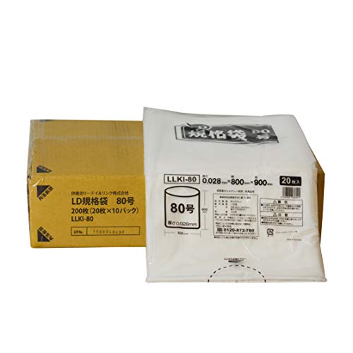 伊藤忠リーテイルリンク 大容量 LD規格袋 80号 20枚入 x 10パック