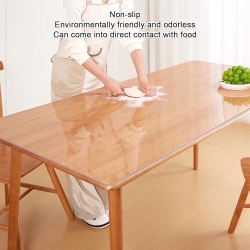 Protection de table transparente PVC 2,5 mm imperméable rectangulaire - 8