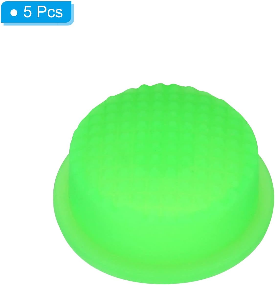 PATIKIL 0.51" LED Flashlight Switch Cap, 5 Pcs Silicone Soft Boot Cover for Push Button Switch Electric Torch Handheld Flashlights DIY Project, Green