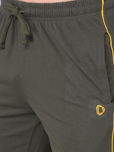 Image of Dollar Cotton Rich Fabric Solid Men's Shorts | Contrast Piping | One Side Zipper Pocket with Embossed Branding | Self Waistband with Drawcord | Wide Array of Attractive Colours