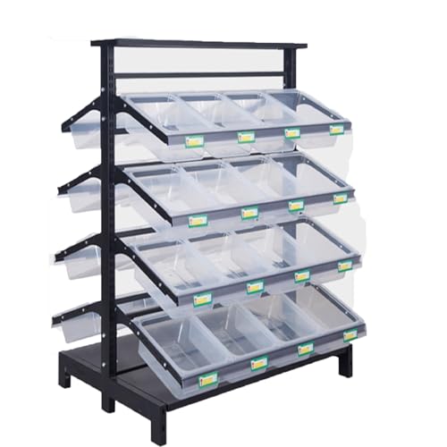 Organiseur à Snacks Pour Comptoir, PréSentoir à Bonbons, éTagèRe à Snacks En Acier Carbone à 4 Niveaux, Pour Comptoir, Table, Cuisine, Magasin, 105 X 75...