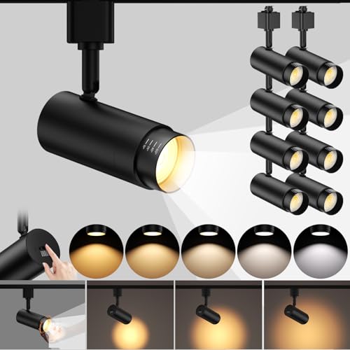 8-Pack Dimmable 10W Color-Adjustable Track Light Heads