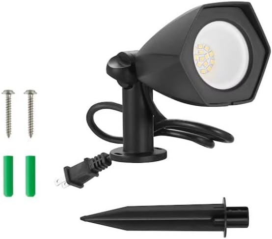 Harbr Breeze 550 -Lumens 5.3 -Watt Black Line Voltage Soft White Plug-in LED Flood Light