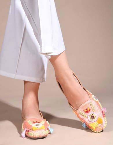 Image of SilverArrow Traditional Style, Modern Comfort Jutti Comfortable Flat Fancy Bellies for Womens and Girls