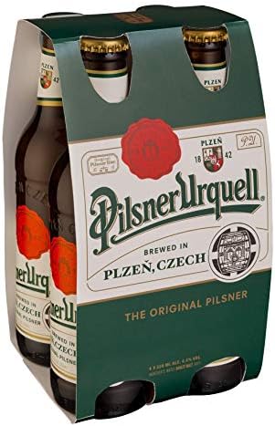 Pilsner Urquell Cerveza - Paquete de 4 x 330 ml - Total: 1320 ml