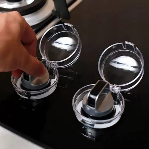 Protetor Para Botão de Fogão Proteção P/Criança e Bebê 6UN (Transparente)