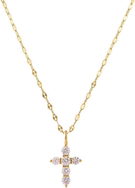 CAITLYNMINIMALIST CZ Diamond Pave | Sun Heart Butterfly Cross | Rhinestone Charm Dainty Chain Necklace Gift for Women