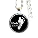 Collier avec pendentif empreinte de pied de bébé, collier de mère, bijou personnalisé