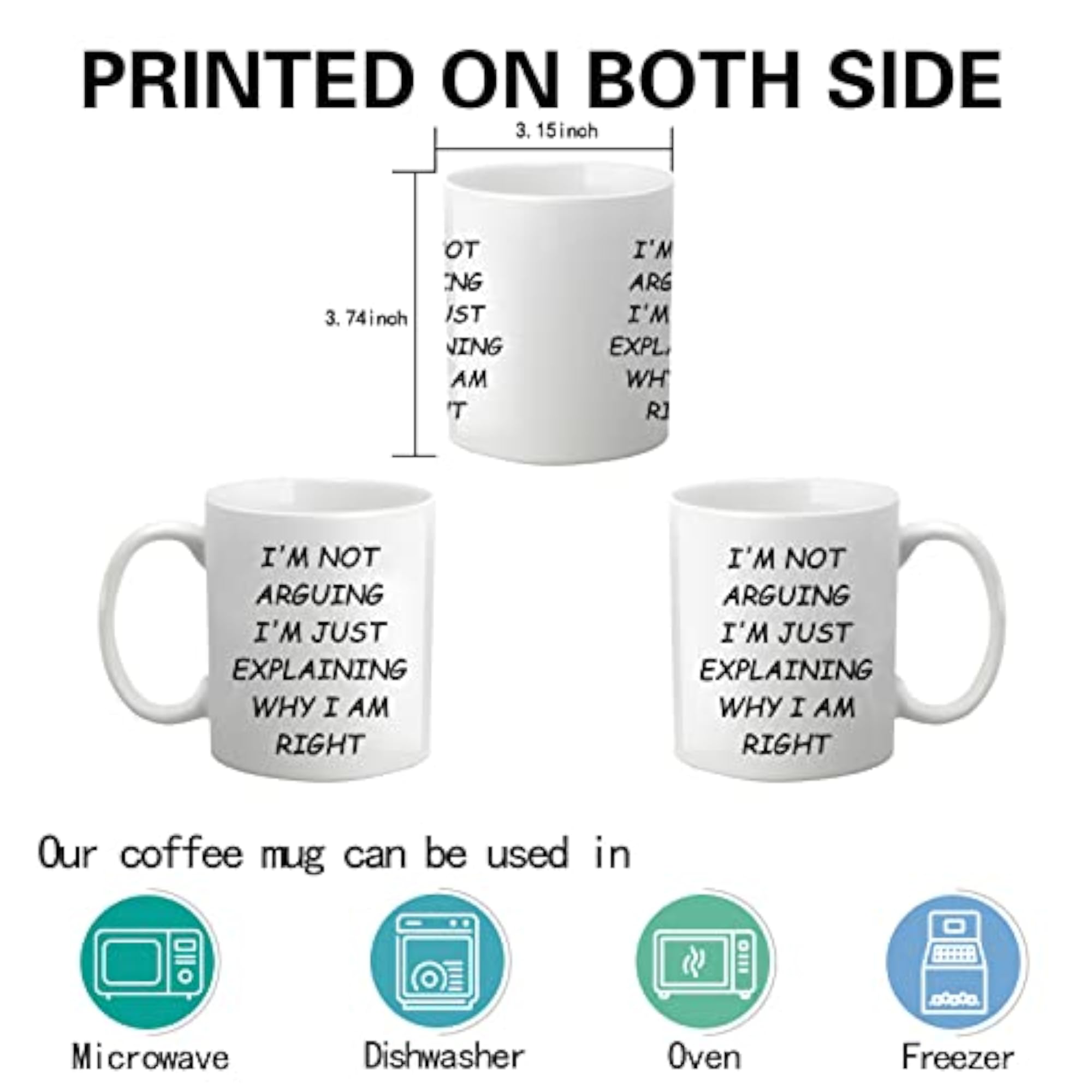 Funny Coffee Mug with Gag Gift Design