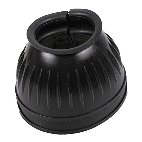 QHP Hufglocken Gummi-Springglocken Klettverschluss schwarz (L)