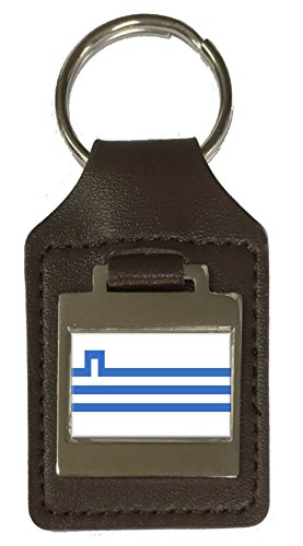 Porte-clés en cuir gravé de Podgorica emblème Monténégro luxe
