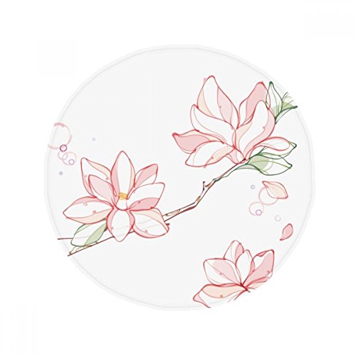 Tapis de sol rond aquarelle peach tree multicolore 80cm pour salon - 2