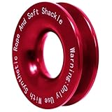 Towing Winch Snatch Recovery With Soft Shackle 41000LBS Synthetic Winch Rope Essential Accessory Compatible With A*TV U*TV S*UV Truck Recovery(Pulley Red)