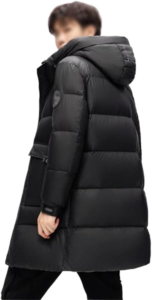 Ththickened Medium Long Hat Casual Warm Men's Coat Down Jacket Men's Winter